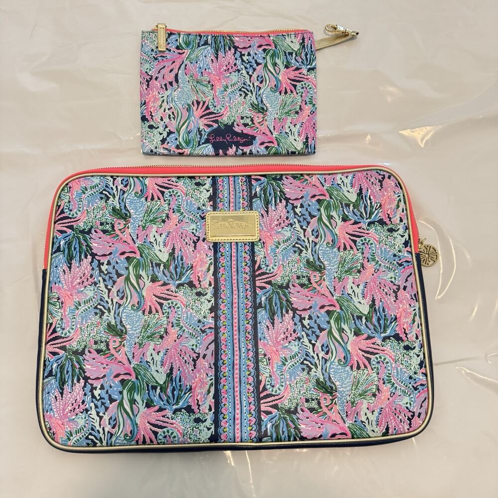 Lilly Pulitzer 15" Laptop Sleeve w/Tech Pouch - Bringing Mermaid Back